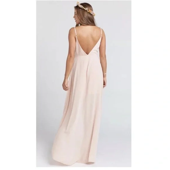 SHOW ME YOUR MUMU Mariah Wrap Dress Dusty Blush Size XS NEW - Picture 4 of 13